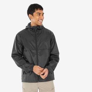 Jaqueta Masculina Trilha 100 Impermeável Quechua Preto