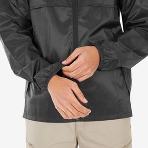 Jaqueta Masculina Trilha 100 Impermeável Quechua Preto
