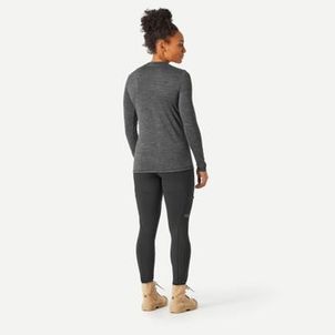 Camiseta Feminina Trilha Trekking Merino Manga Longa Quechua Preto