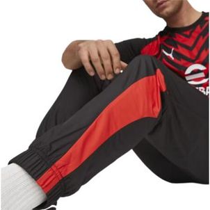 Calça Milan 2023/24 Puma Pré-Jogo Masculina - Preta/Vermelha