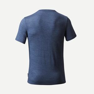 Camiseta Masculina Trilha Trekking Merino Quechua Azul