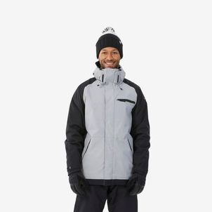 Jaqueta Masculina Ski 500 Impermeável Térmica Pista Neve Cinza
