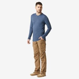 Camiseta Masculina Trilha Trekking Merino Manga Longa Quechua Azul
