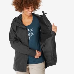 Jaqueta Feminina Trilha 500 Impermeável Quechua Preta
