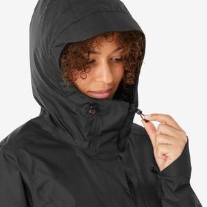 Jaqueta Feminina Trilha 500 Impermeável Quechua Preta