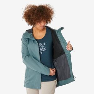 Jaqueta Feminina Trilha 500 Impermeável Quechua Azul
