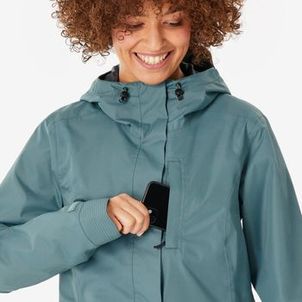 Jaqueta Feminina Trilha 500 Impermeável Quechua Azul