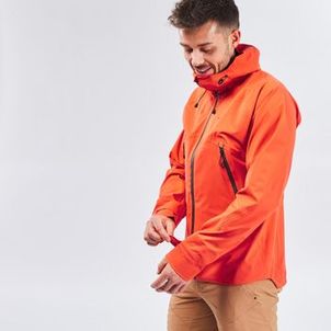 Jaqueta Masculina Trilha 500 Impermeável Quechua Laranja