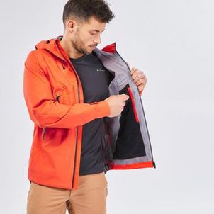Jaqueta Masculina Trilha 500 Impermeável Quechua Laranja