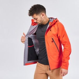Jaqueta Masculina Trilha 500 Impermeável Quechua Laranja