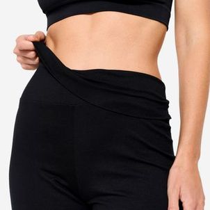 Calça Feminina Suave Cintura Alta de Yoga Preta