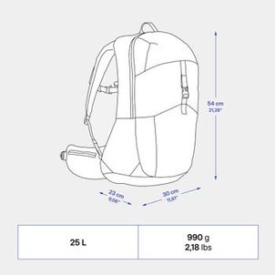 Mochila de Trilha e Trekking 500 25L Quechua Marrom