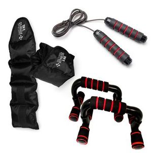 Kit Treino Intermediario Caneleira 3kg e Corda com Rolamento e Apoio de  Flexão Resistência