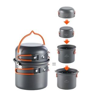 Kit de Panelas Naturehike 4 pecas Mountain Cook - Nova Versão
