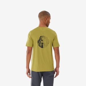 Camiseta Masculina Trilha Trekking MH 500 Quechua Caqui