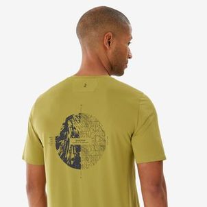 Camiseta Masculina Trilha Trekking MH 500 Quechua Caqui