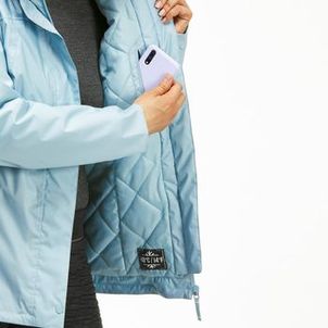 Jaqueta Feminina Trilha 500 Impermeável Térmica Quechua Azul