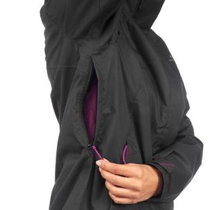 Jaqueta Feminina de Trilha Impermeável MH100 Quechua-preta