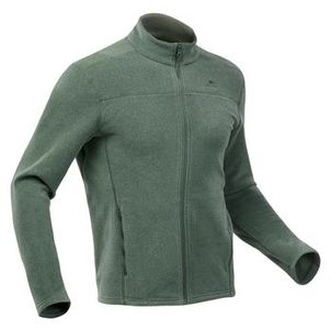 Blusa Masculina de Trilha Fleece Térmica com Zíper Quechua Verde