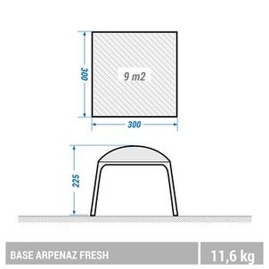 Gazebo de Camping Arpenaz Base Fresh Quechua