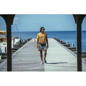 Camiseta Masculina Trilha Trekking Merino Quechua Amarelo