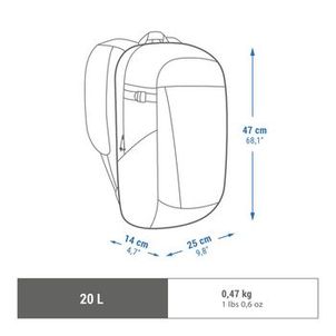Mochila Trilha 100 Arpenaz 20 Litros Quechua Preto