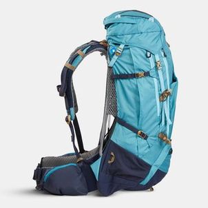 Mochila Feminina Trilha trekking MT 500 Air 45+10 litros turquesa