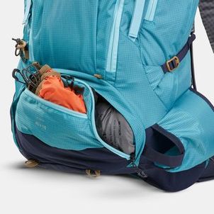 Mochila Feminina Trilha trekking MT 500 Air 45+10 litros turquesa