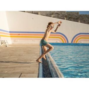 Sunga Boxer Infantil de Natação 100 Plus Nabaiji