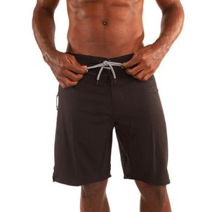 Bermuda Masculina de Surf Bolso com Zíper e Cintura Plana 20" Olaian Preto