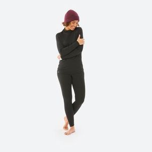 Blusa Segunda Pele Feminina Ski 500 Timeless Térmica Preto