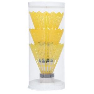 Peteca Hyper em Nylon Tubo com 03 Unidades Amarela