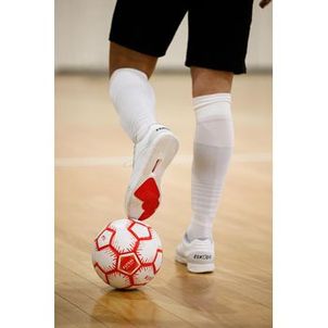 Chuteira de Futsal Escudo Pro Couro MFoam Kipsta Branco