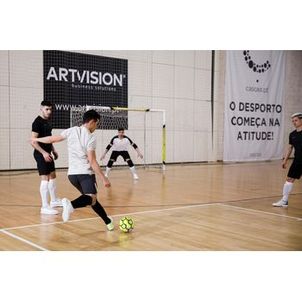 Chuteira de Futsal Escudo Pro Couro MFoam Kipsta Branco