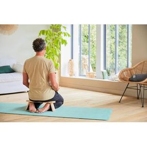 Banco de Yoga Dobrável para Meditação em Madeira Domyos