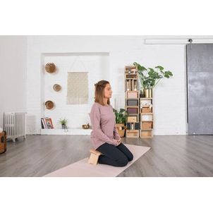 Banco de Yoga Dobrável para Meditação em Madeira Domyos