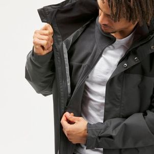 Jaqueta 3 em 1 Masculina Trilha 100 Impermeável Térmica Quechua Cinza