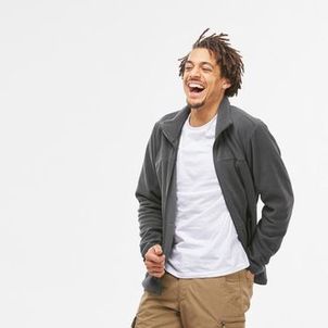 Jaqueta 3 em 1 Masculina Trilha 100 Impermeável Térmica Quechua Cinza
