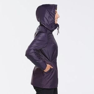 Jaqueta Feminina Trilha 100 Impermeável Térmica Quechua Roxo