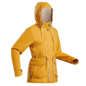 Jaqueta Feminina Trilha 100 Impermeável Quechua Amarelo
