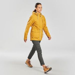 Jaqueta Feminina Trilha 100 Impermeável Quechua Amarelo
