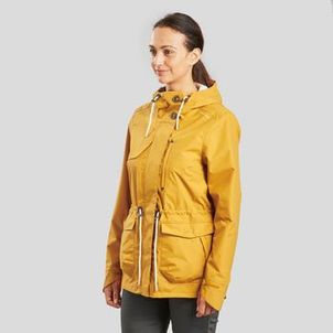 Jaqueta Feminina Trilha 100 Impermeável Quechua Amarelo