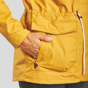 Jaqueta Feminina Trilha 100 Impermeável Quechua Amarelo