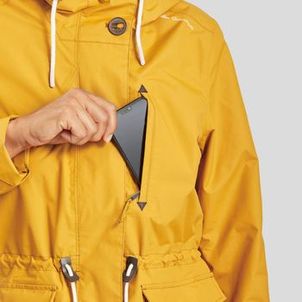Jaqueta Feminina Trilha 100 Impermeável Quechua Amarelo
