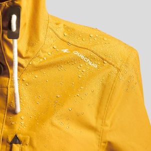 Jaqueta Feminina Trilha 100 Impermeável Quechua Amarelo