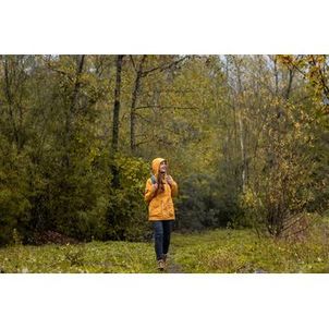 Jaqueta Feminina Trilha 100 Impermeável Quechua Amarelo
