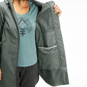 Jaqueta Feminina Trilha 100 Impermeável Quechua Caqui