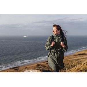 Jaqueta Feminina Trilha 100 Impermeável Quechua Caqui