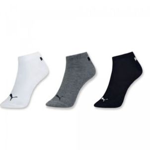 Kit Meia Invisivel Puma 3 Pares Feminina - Branca/Preta