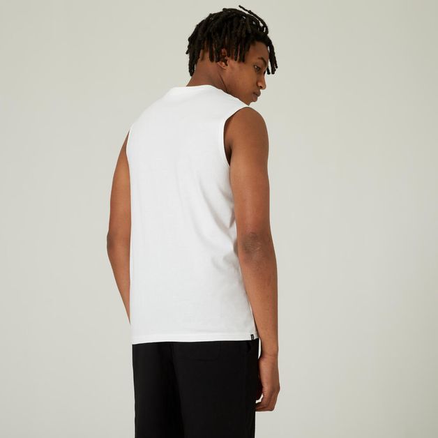 T-shirt-sem-Mangas-de-Ginastica-e-Pilates-em-Algodao-Extensivel-Preto-branco-3G